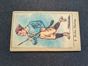 Tarjeta de tira de dibujos deportivos 1920 W542 # 6 patinaje sobre ruedas (en muy buen estado/excelente) - Imagen 1 de 3