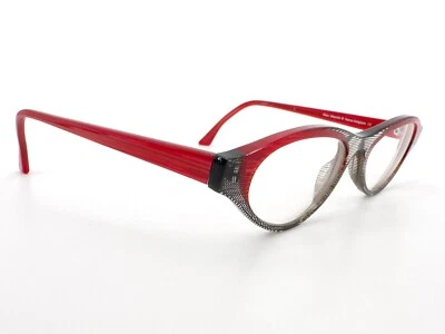 NICE Authentic Theo Bianchi 1 Eyeglasses FRAMES Clear Red Black Cat Eye I437 - Image 1 of 4
