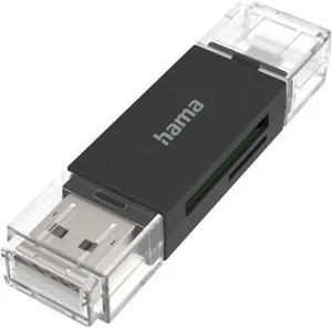 Hama USB Card Reader, OTG, USB-A + Micro-USB, USB 2.0, SD/microSD - Picture 1 of 1