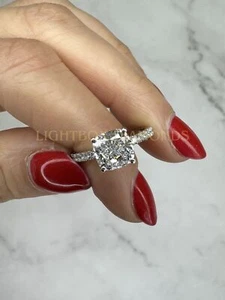 Special Style Square Cushion Cut Diamond Ring VVS2 E 2.35 Carat Lab Grown IGI - Picture 1 of 3