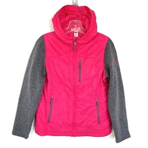 REI Fuscia Pink Gray Lightweight Hooded Jacket Size Youth Girls XL 18 - Picture 1 of 5