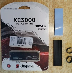 SSD kingston KC3000, 1 TB, per PS5 e PC, + dissipatore. - Foto 1 di 2