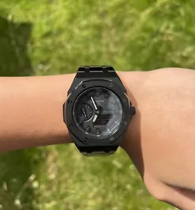 New Casioak Casio G-SHOCK GA-2100 All Black Steel Royal Oak Limited Edition - Picture 1 of 9