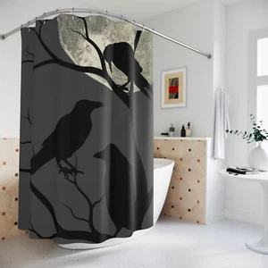 Murder of Crows Ravens Gothic Dark Shower Curtain - Bathroom Decor, Home Decor - Picture 1 of 6
