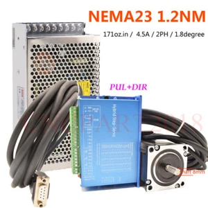 Nema23 Closed Loop 1.2NM Hybrid Stepper Motor Servo Driver 4.5A 2ph Power Supply - Picture 1 of 14