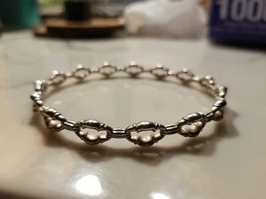 Scott Kay Sterling Silver Openwork Bolo Link Bangle Bracelet 8" - Picture 1 of 5