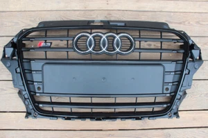 ATRAPA GRILLE Kuhlergrill BLACK AUDI A3 S3 8V 2012-16 8V3853651B 8V3853651C NEW - Bild 1 von 2