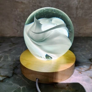 Art Glass Murano Style Night Light Small Table Lamp - Picture 1 of 14