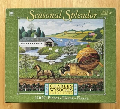Quebra-cabeça PAPER BOYS Charles Wysocki RARO esplendor sazonal NOVO 1000 peças - Imagem 1 de 4