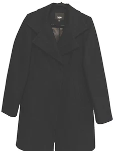 Women size large black Coat wool blend classic lined Mossimo winter dress formal - Picture 1 of 11
