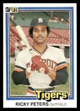 1981 Donruss #10 Ricky Peters Detroit Tigers Baseball card