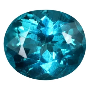 0.99 ct Superior Oval Cut (6 x 6 mm) Brazil Paraiba Blue Apatite Gemstone - Picture 1 of 1