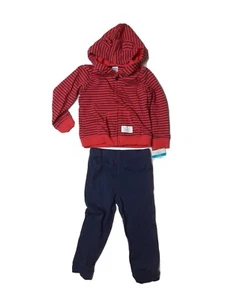 Carter's Hoodie Jogger/Pants Outfit Blue/Poppy Red Childrens Size 24 Months - Picture 1 of 10
