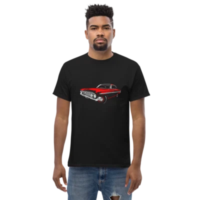 Camiseta clásica 61 Impala para hombre, roja Chevy Impala 1961, diseño original Foto 1 de 4