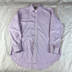 Sid Mashburn Dress Shirt Mens Large L Pink Striped 16/33 Business Casual Button - Picture 1 of 12