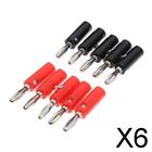6X 10x Practical Plastic Silver Plated Connector Audio Banana Speaker Plug 4mm