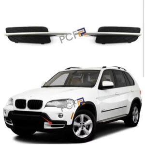 For 2007-2010 BMW X5 E70 Black Front Bumper Fog Light Cover Trim - Foto 1 di 8