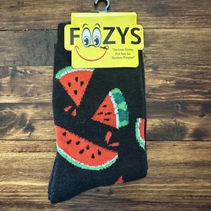 NWT Foozys Watermelon Pattern Crew Socks Women One Size - Picture 1 of 4