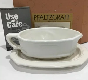 PFALTZGRAFF HERITAGE WHITE PLATTER & GRAVY BOAT & UNDER PLATE SAUCER NewInBox - Bild 1 von 8