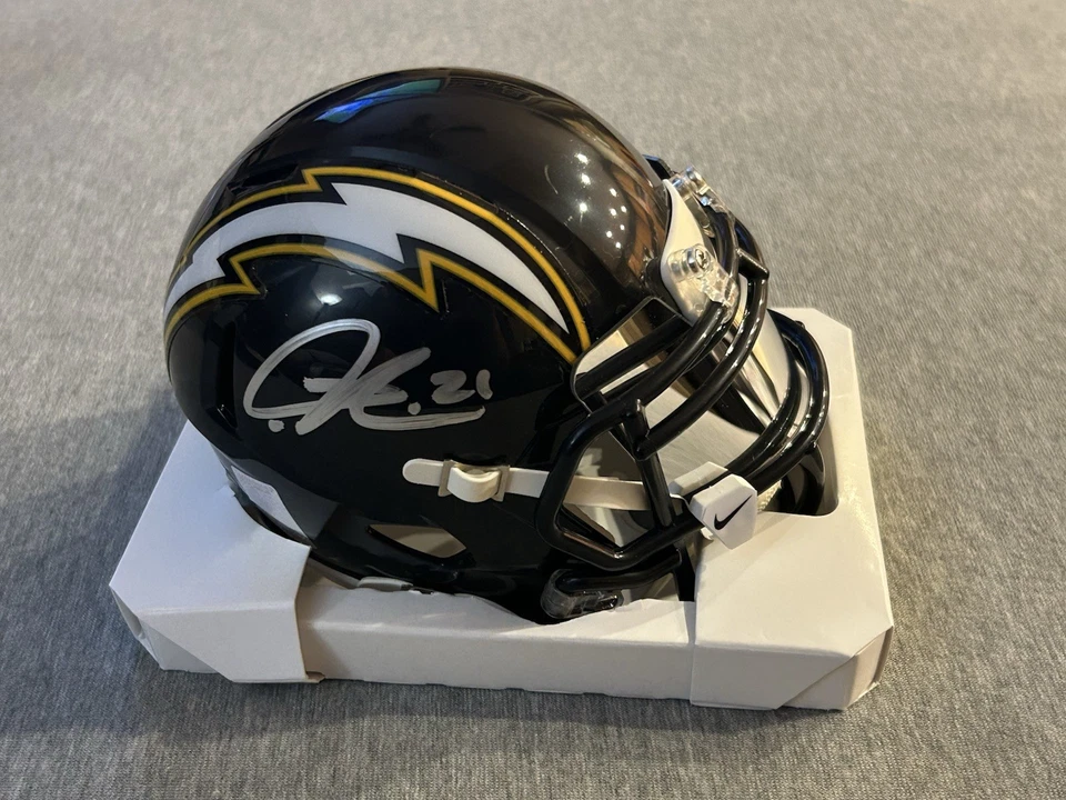 LaDainian Tomlinson #21 Signed Chargers Mini Helmet – NFL & GA Holograms HOF17 - Image 1 of 4