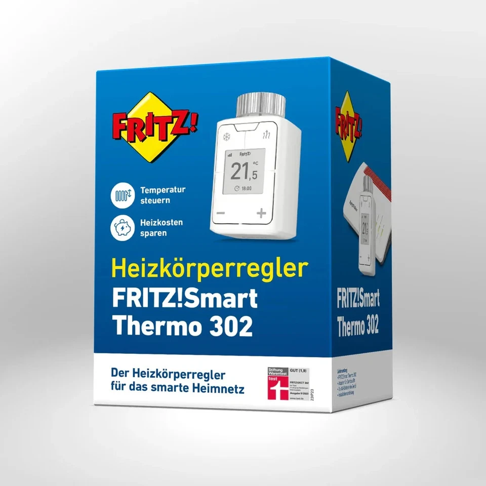 AVM FRITZ DECT 302 Intelligenter Heizkörperregler für das Heimnetz zum Energie  - Bild 1 von 1