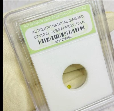 Authentic Natural Diamond Crystal Cube Approximately . 10 Cts - Image 1 of 4