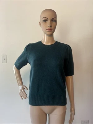 Nuevo Nuevo con etiquetas Suéter Ann Taylor Verde Teal Oscuro Manga Corta Acrílico Nylon Lana Talla Xs Foto 1 de 4