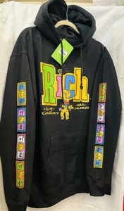 RICHIE RICH Level 4 Graphic Black Hoodie Pullover Sweatshirt Pockets SzL NWT! - Picture 1 of 15