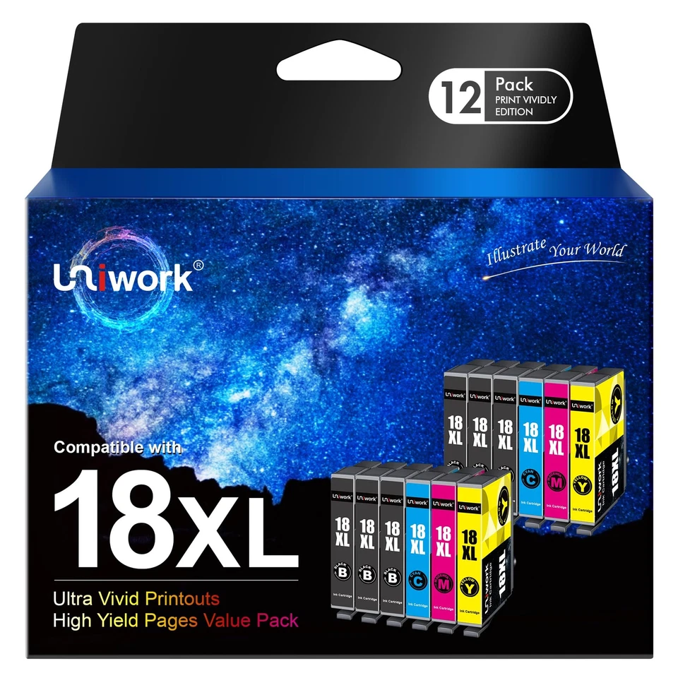18XL Multipack Cartucce Compatibile per Epson 18 XL per Expression Home XP 322 - Immagine 1 di 1