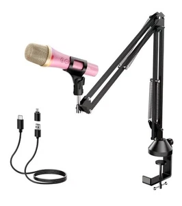 TONOR TD310+ USB Dynamic Microphone + Boom Arm Kit ( Mic Pink Only ) - Picture 1 of 1