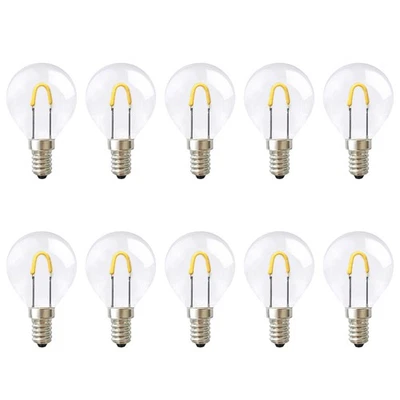10 x LED Curved Filament Tropfen 0,7W = 10W E14 klar Glas extra warmweiß 2400K - Bild 1 von 4