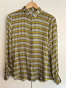 Paul Smith Ladies Viscose & Silk Shirt - Cross-checked pattern - Size 44 (UK 12) - Picture 1 of 6