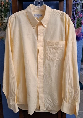Cutter & Buck Men's L Mello Yellow Long Sleeve Dress Shirt Button Down Logo - Image 1 of 4
