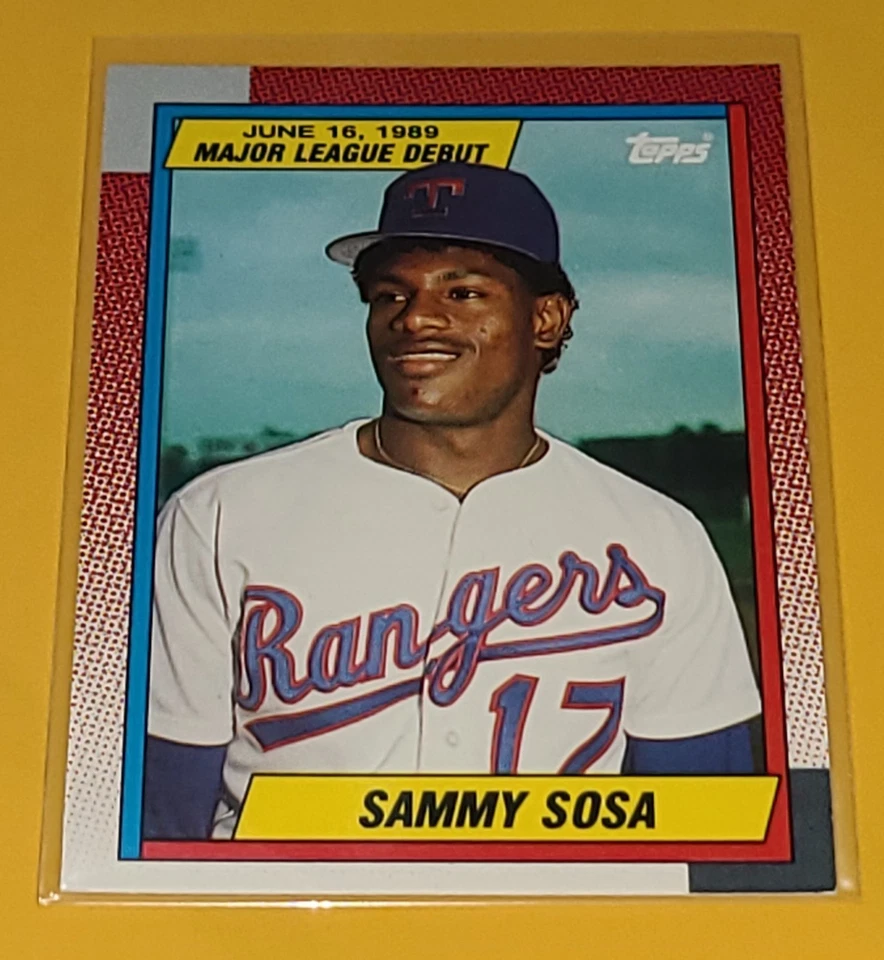 Rangers Sammy Sosa 1990 Topps debut en Grandes Ligas 1989 #120 RC Foto 1 de 1