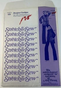 Stretch & Sew Sewing Pattern Ann Person Designer Cardigan #616 UNCUT Bust 28-44 - Picture 1 of 4