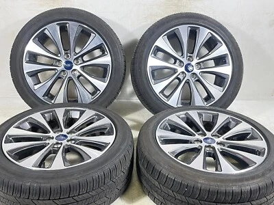 18" FORD FUSION MACHINED GREY WHEELS RIMS & TIRES OEM 2013-2020 10206 - Image 1 of 4