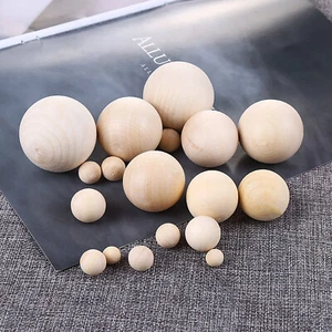 Natural Round Wooden Craft Wood Balls Beads With No Hole 6mm to 90mm Diameter - Picture 1 of 5