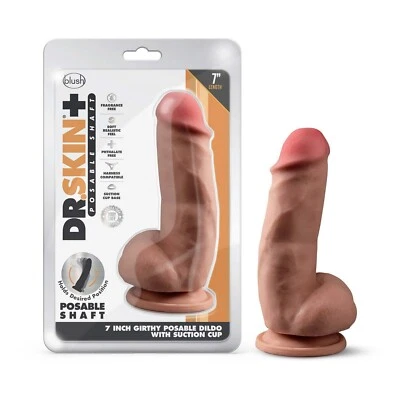 Dr. Skin Plus - Consolador Posable Cirthy de 7 pulgadas - Moca Foto 1 de 4