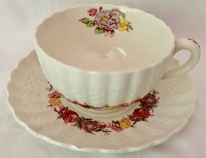 CLASSIC COPELAND SPODE ROSE BRIAR CUP & SAUCER, 2/7896, DAMAGED - Picture 1 of 8