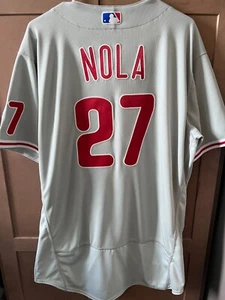 Phillies Aaron Nola 2022 Game Used/Issued Baseball Jersey - Imagen 1 de 4
