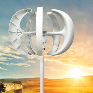 Lantern Windgenerator Windkraftanlage Windrad Turbine Rot 5 Blade 600W 12V - Bild 1 von 15