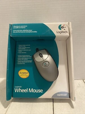 Logitech USB Wired 2x Optical Wheel Mouse Grey - BRAND NEW - Image 1 of 3