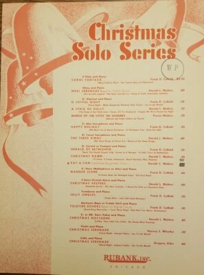 Christmas Solo - Pat-A-Pan for trumpet & accompaniment, Rubank 1957 - Image 1 of 4