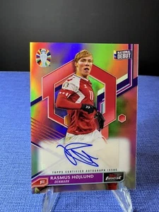 Topps Finest Euro 2024 Rasmus Hojlund Denmark Auto Rookie Man United - Picture 1 of 2