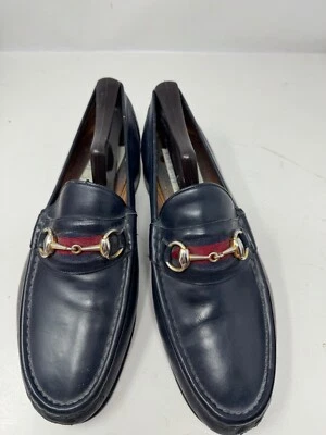 Zapatos Boston Vintage Gucci Icónicos Cuero Azul 110 097 0010 Talla 38 B (Euro) Foto 1 de 4