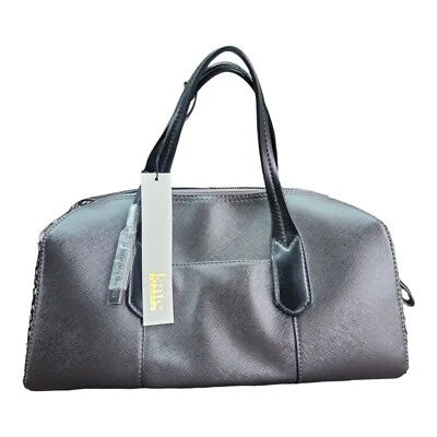 Cartera de Hombro KATE LANDRY Pelo de Becerro Punto Negro y Cuero Sintético Negro Nueva con Etiquetas Foto 1 de 4