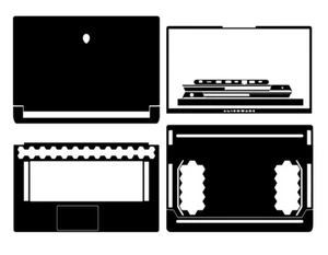 Cubierta adhesiva de fibra de carbono para computadora portátil para Dell Alienware X17 R1 17" 2021 - Imagen 1 de 34