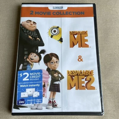 Despicable Me 1 & 2 (DVD NEW 2-Film) Illumination Animated Comedy Steve Carell + - Image 1 of 4