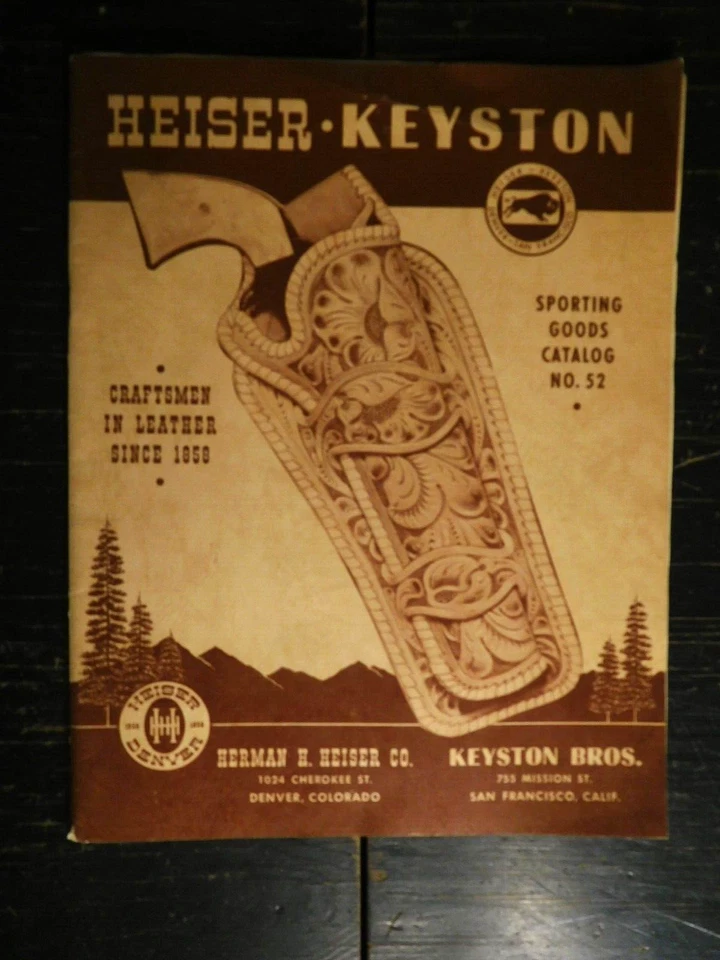De colección 1952 Heiser-Keyston Cuero Artículos Deportivos Catálogo n.º 52 Foto 1 de 4