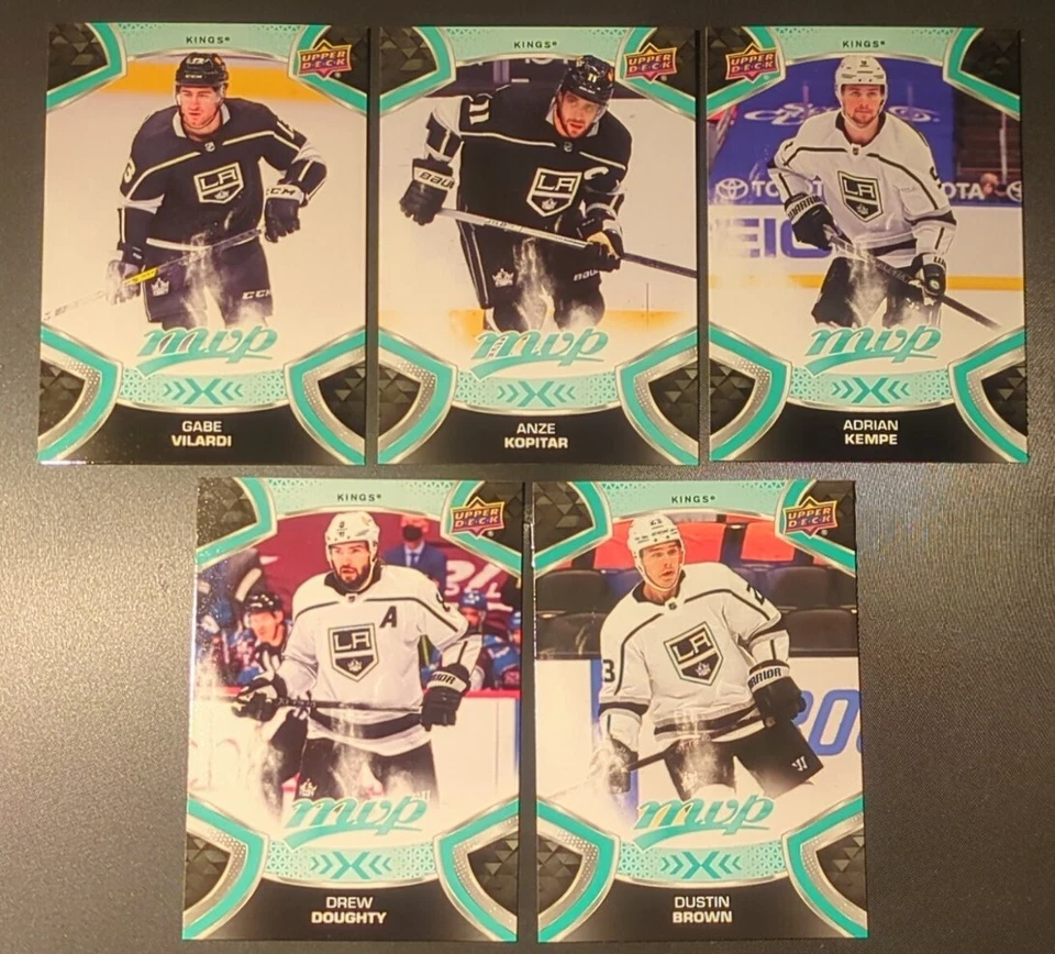 Los Angeles Kings 2021-22 UD MVP Hockey 5 Base Card Team Set Kopitar Doughty - Image 1 of 1